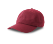 Casquette non structurée avec boucle et mélange de coton 280 g/m² couleur rouge foncé
