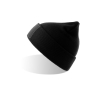 Bonnet en polyester recyclé à double couche avec patch couleur noir