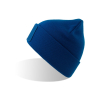Bonnet en polyester recyclé à double couche avec patch couleur bleu roi