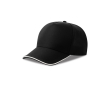 Casquette de baseball à 5 panneaux en polyester recyclé, 220 g/m² couleur noir