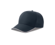Casquette de baseball à 5 panneaux en polyester recyclé, 220 g/m² couleur bleu marine