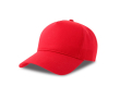Casquette de baseball structurée à 5 panneaux avec fermeture velcro couleur rouge