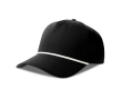 Casquette de baseball 5 panneaux avec cordon et fermeture snapback couleur noir