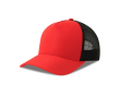 Casquette trucker écologique à 5 panneaux avec protection UPF 50 couleur rouge