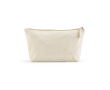 Trousse de toilette en coton recyclé avec grand compartiment 320 g/m² couleur naturel