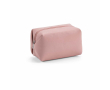 Trousse de toilette géométrique en cuir synthétique recyclé avec doublure recyclée couleur rose