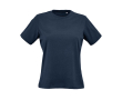 T-shirt femme en coton biologique ring-spun 165 g/m² Copacabana couleur bleu marine