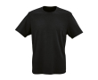 T-shirt unisexe en coton biologique en maille côtelée 180 g/m² Maya couleur noir