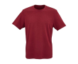 T-shirt unisexe en coton biologique en maille côtelée 180 g/m² Maya couleur bordeaux