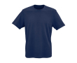 T-shirt unisexe en coton biologique en maille côtelée 180 g/m² Maya couleur bleu marine