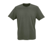 T-shirt unisexe en coton biologique en maille côtelée 180 g/m² Maya couleur vert militaire