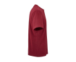 T-shirt unisexe en coton biologique avec col côtelé 140 g/m2 couleur bordeaux