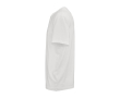 T-shirt unisexe en coton biologique avec col côtelé 140 g/m2 couleur blanc
