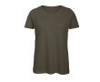 T-shirt pour femme en coton biologique à manches courtes 140 g/m² B&C couleur kaki