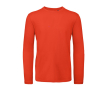 T-shirt pour homme à manches longues en coton biologique B&C couleur rouge