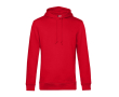 Sweat moderne en coton biologique avec capuche 280 g/m² B&C couleur rouge