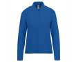 Polo classique pour femme en coton piqué à manches longues 180 g/m² couleur bleu roi