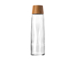 Bouteille en verre durable premium avec bouchon en bambou, 750 ml couleur marron clair
