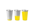 Gobelet en aluminium recyclé qui change de couleur, 450 ml couleur jaune