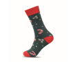 Paire de chaussettes de Noël avec étiquette à personnaliser couleur vert