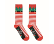 Paire de chaussettes de Noël avec étiquette à personnaliser couleur rouge