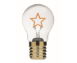 Ampoule LED décorative à filament, fonctionnant avec piles couleur jaune pastel