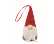 Décoration de gnome rembourrée de coton avec un ruban pour l'accrocher couleur rouge