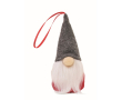 Décoration de gnome rembourrée de coton avec un ruban pour l'accrocher couleur gris