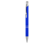 Stylo en aluminium recyclé avec bouton-poussoir encre bleue couleur bleu