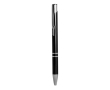 Stylo en aluminium recyclé avec bouton-poussoir encre bleue couleur noir