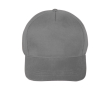 Casquette classique 100% coton 5 panneaux avec fermeture velcro couleur gris