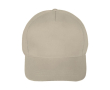 Casquette classique 100% coton 5 panneaux avec fermeture velcro couleur naturel