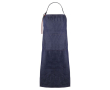 Tablier en denim coton avec détails en PU 190 g/m² couleur bleu jean