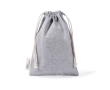 Sac en coton et polyester recyclé avec fermeture à cordons 120 g/m2 couleur gris