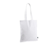 Sac en coton Fairtrade à longues anses capacité 6kg 140 g/m2 couleur blanc