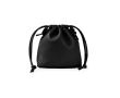 Trousse en PU avec fermeture à cordon et possibilité de porter en sac couleur noir