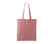 Tote bag en coton et polyester avec longues anses 120 g/m2 couleur rose
