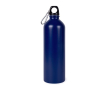 Gourde en acier inoxydable recyclé avec mousqueton argenté 750ml couleur bleu