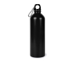 Gourde en acier inoxydable recyclé avec mousqueton argenté 750ml couleur noir