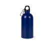 Gourde en acier inoxydable recyclé avec mousqueton argenté 500ml couleur bleu