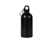 Gourde en acier inoxydable recyclé avec mousqueton argenté 500ml couleur noir
