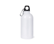 Gourde en acier recyclé avec mousqueton pour sublimation 500ml couleur blanc