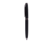 Stylo métallique avec élégant étui en cuir synthétique encre bleue couleur noir