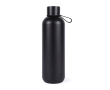 Bouteille isotherme en acier inoxydable avec verre intégré à la base couleur noir