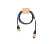 Câble de charge 1m avec détail en bambou à personnaliser couleur noir