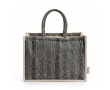 Sac en coton recyclé à large base et soufflet 530 g/m² couleur noir