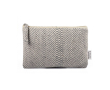 Trousse plate en coton recyclé à chevrons 530 g/m² couleur gris