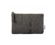 Trousse plate en coton recyclé à chevrons 530 g/m² couleur noir