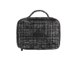 Trousse effet tweed en polyester à grande ouverture 270 g/m² couleur noir