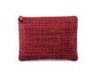 Trousse plate bouclée en polyester avec zip 270 g/m² couleur bordeaux